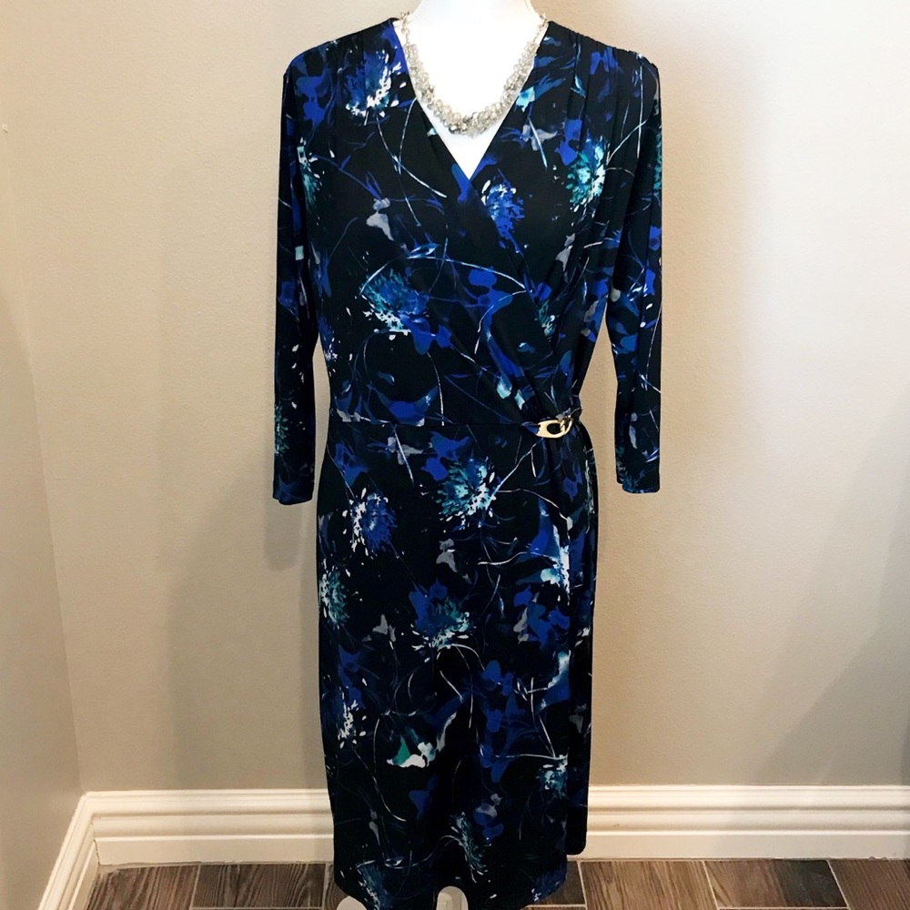NWT Floral Faux Wrap Dress